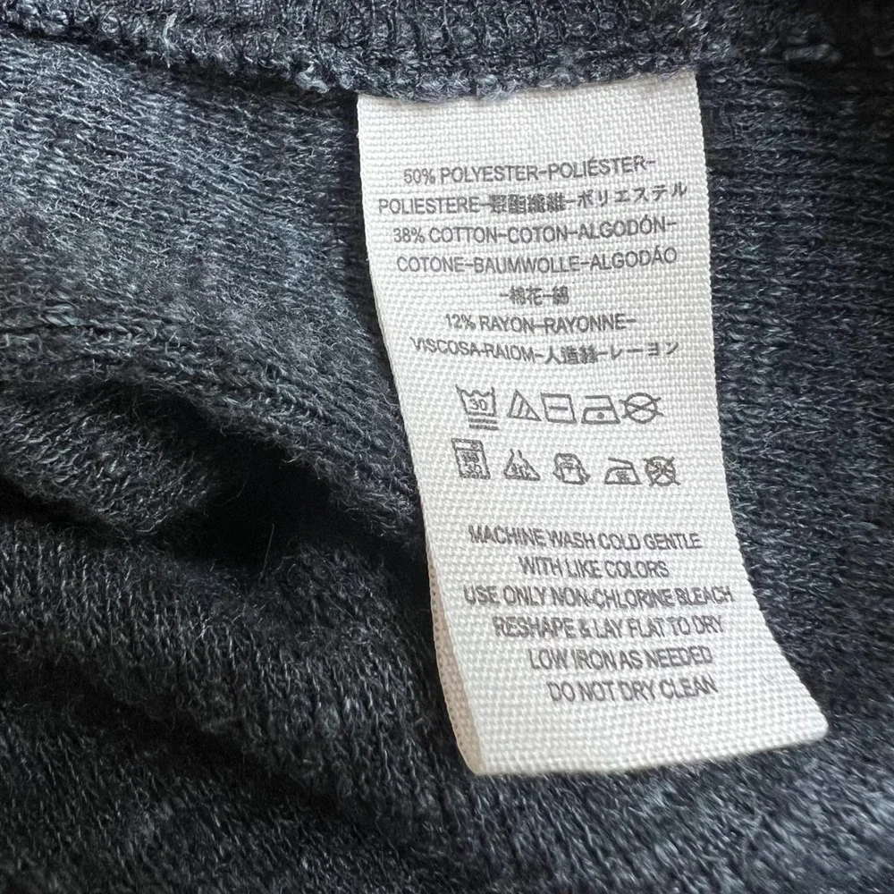 We the Free People Turtleneck Long Sleeve Split Back Top‎ Knit Gray Size XS - Picture 8 of 11